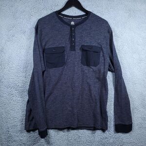Rock & Republic Shirt Mens XXL Long Sleeve ‎ 1/4 Button Up w/Pockets